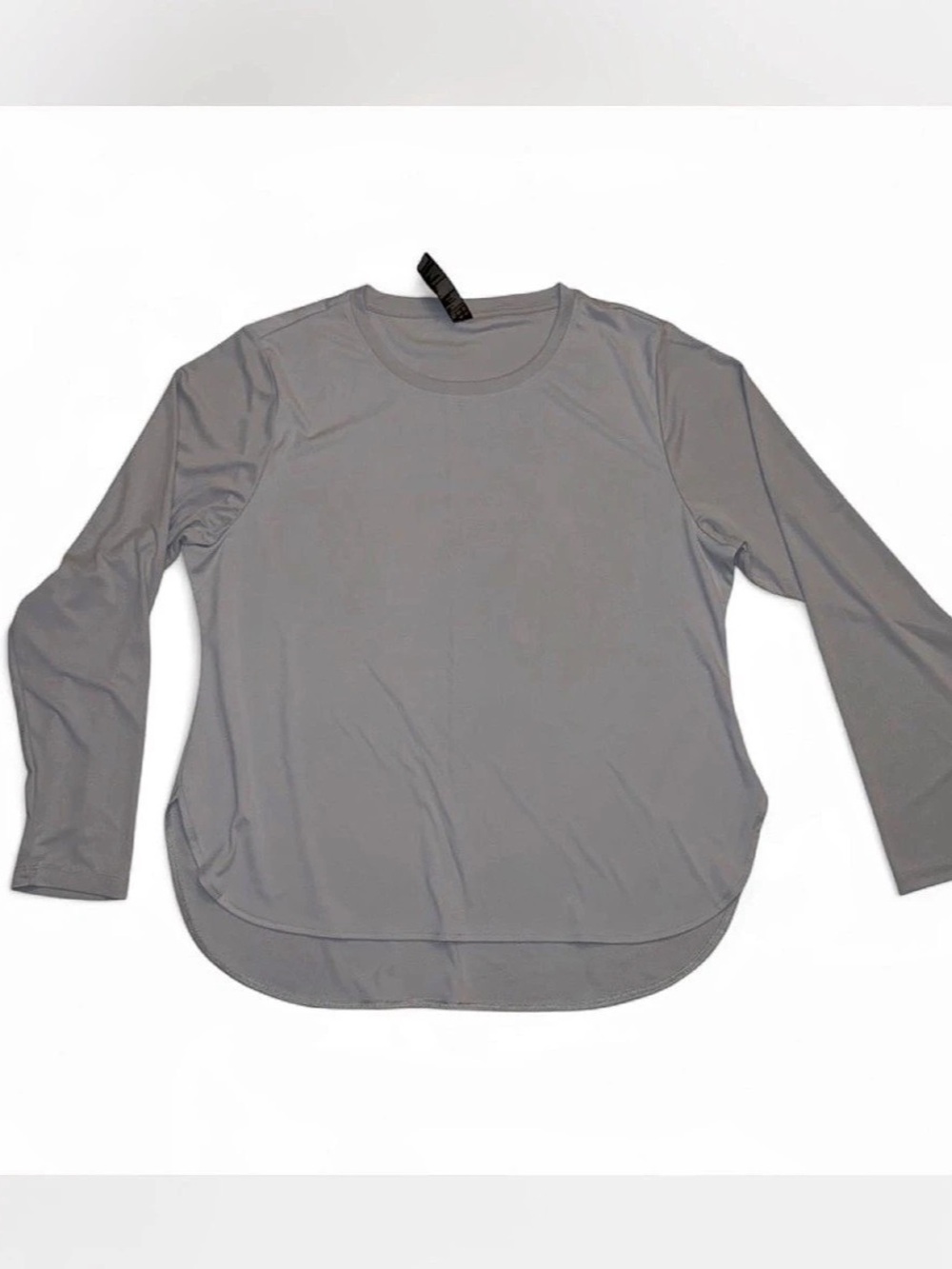 Lot of 2 MIER Women's Long Sleeve Workout Tops Gray & White Size XL